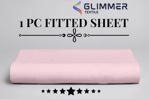 1PC Fitted Sheet| Organic Cotton| 1000 TC| | Twin Size (39"X75") with 24" INCH DEEP Pocket| Skin Friendly|Comfy & Very Soft| Wrinkle Free| Peach - Image 4