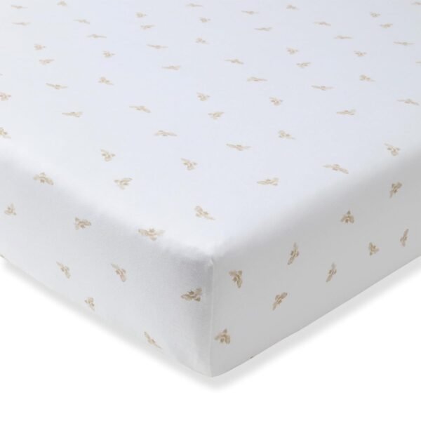 Burts Bees Baby Solid Fitted Crib Sheet Organic Cotton BEESNUG - Fits Unisex Standard Bed and Toddler Mattress, Infant Essentials, 28 x 52 x 5.5 Inch