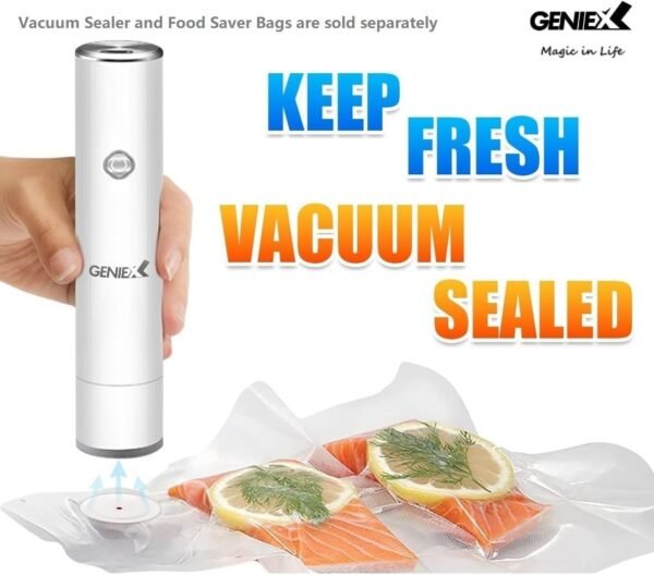 Vacuum Seal Bags for Food, Reusable Freezer Vacuum Storage Bags, Vacuum Food Saver Bags for Vacuum Sealer Hand held | Enhanced Air Valve, Easy Vacuum, Less Waste, Keep Fresh (20pcs pack) - Image 7