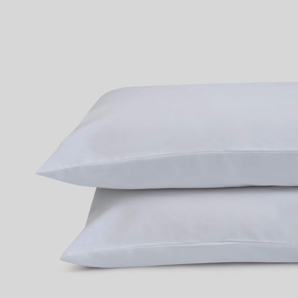 FABDREAMS 100% Organic Cotton Standard Size Pillow Case Set | Queen Size Pillow Case Set | Percale Weave | 300 Thread Count | GOTS Certified | Cool Crisp Breathable | 20" x 30" | White