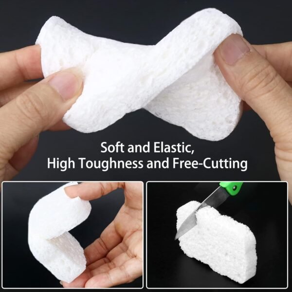 12pcs Premium Heavy-Duty Household Cleaning Sponges Scratch-Free, Multi-Purpose Dish Scrub Sponges Reusable for Home Kitchen Cookware Bathroom, Safe Healthy Scrubbing Sponges Durable - Image 7
