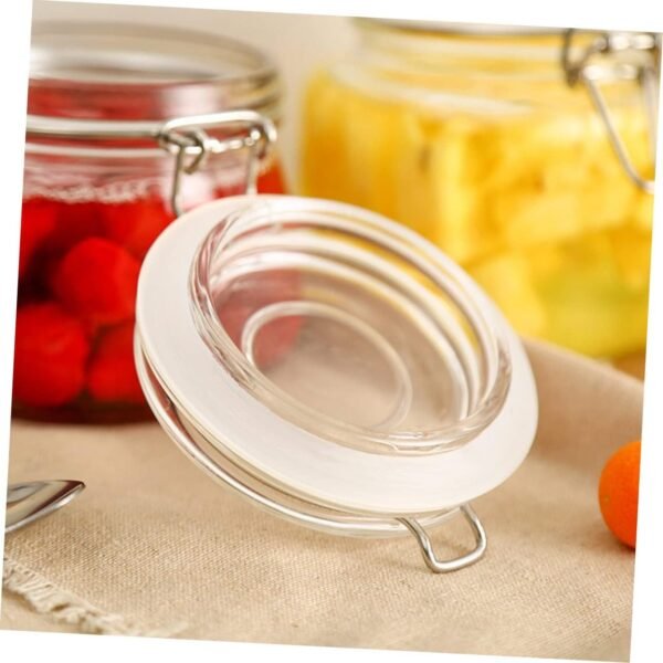 MAGICLULU Glass Storage Jars Cup Sealing Containers Tin Condiment Clear Tote Airtight Sealer Vacuum Machine Canister Stainless Bins Pantry Lids Sealed Jar Jars for Kitchen Storage Seal Pot - Image 2