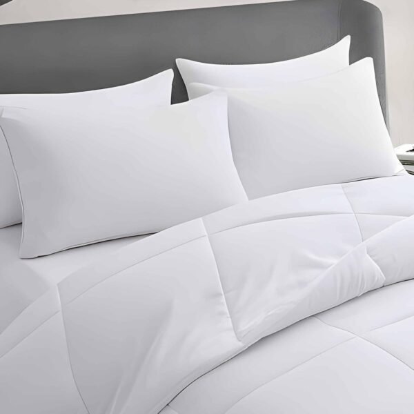 Ultra Thin Flat Soft Bed Pillows Standard Size Set of 2 Pack for Sleeping 20"x26", Hypoallergenic Skin Friendly Machine Washable - Image 2