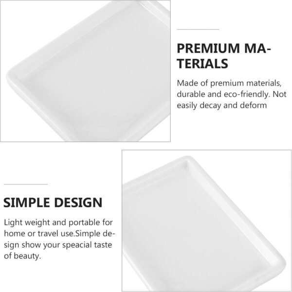 Cabilock Pallet Practical Soap Holder Soap Holder Soap Tray Soap Dish Soap Rack Tray Soap Storage Rack Soap Rack Holder Soap Box Ceramics Stainless Steel Tray Desktop Tissue Tray - Image 4