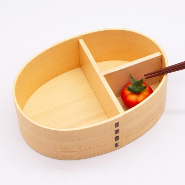 Bentowappa A-9-272274 Wooden Lunch Box, Approx. 7.1 x 5.1 inches (18 x 13 cm), Single Tier, Natural - Image 5