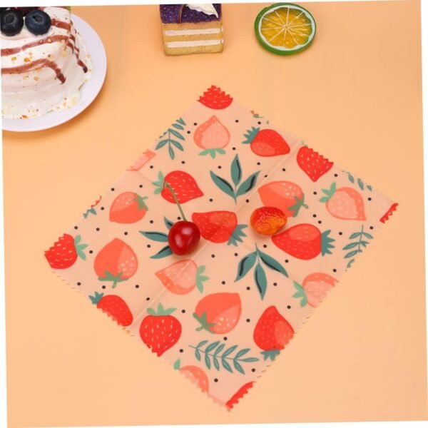 3pcs Household Beewax Food Wraps Beeswax Preservation Cloth Soda Can Lids Vintage Mailbox Cotton Food Wraps Packing Paper Beewax Wraps Picture - Image 2