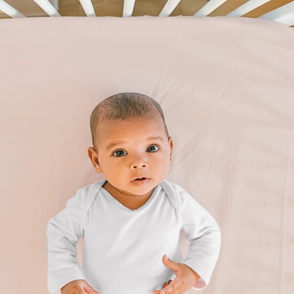 The Peanutshell 4-Pack Organic Fitted Crib Sheet Set - Soft & Breathable Baby Girl or Boy Crib Sheets, 100% Jersey Cotton Nursery Decor, Fit for Standard Crib Mattress Sheet - Caramel Safari - Image 4