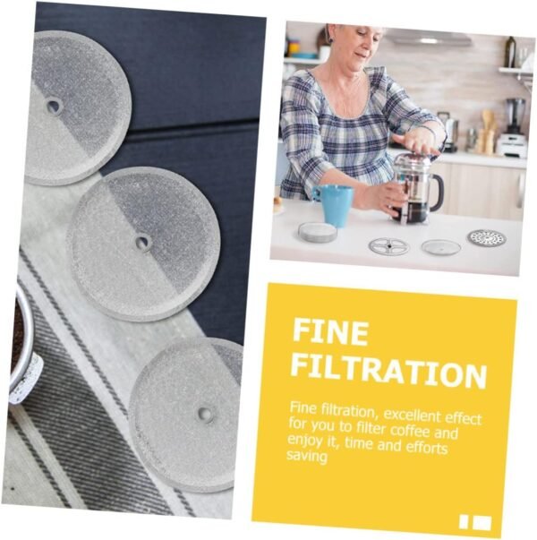 6pcs Coffee Machine Filter Coffee Filters Filters Coffee Concentrate Mesh Strainer Coffee Machine Strainer Mesh Reusable Coffee Filter Stainless Steel Coffee Filter - Image 6