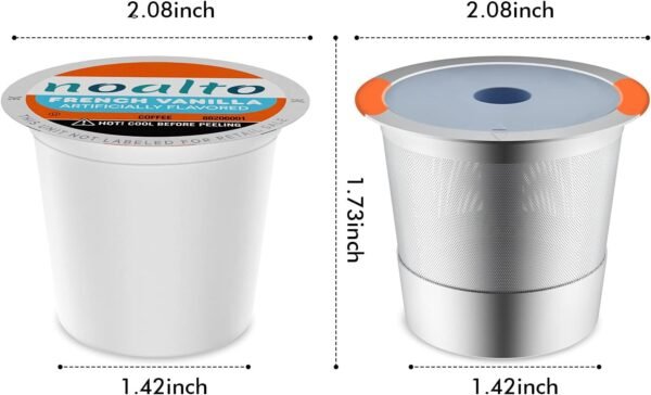 Reusable k Cup Coffee pod Filters,Universal stainless steel Refillable k Cups Filter Use for Keurig 2.0 and 1.0 Coffee Makers-machine(1pack)… - Image 6