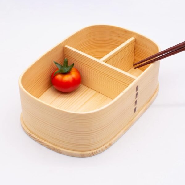 Bentowappa A-88-273615 Wooden Lunch Box, Approx. 7.5 x 5.1 inches (19 x 13 cm), Single Tier, Natural - Image 6