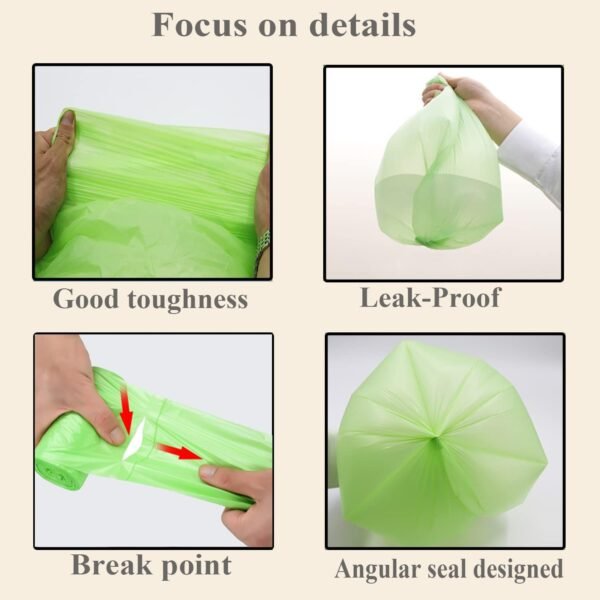 Small Trash Bags 1.2 Gallon, 120 Count Bathroom Garbage Bags, Compost Trash Bags for 1-2 Gallon Trash Can, Small Trash Bags Bathroom Strong and Tough for Kitchen Office - Image 4
