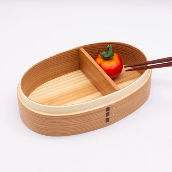 Bentowappa A-52-273387 Wooden Lunch Box, Cedar Wood, Approx. 6.3 x 3.9 inches (16 x 10 cm), Lunch Box, Single Tier, Natural - Image 5