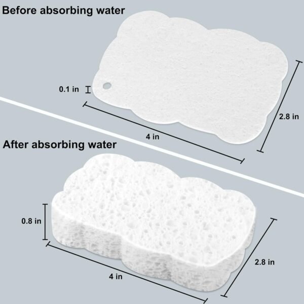 12pcs Premium Heavy-Duty Household Cleaning Sponges Scratch-Free, Multi-Purpose Dish Scrub Sponges Reusable for Home Kitchen Cookware Bathroom, Safe Healthy Scrubbing Sponges Durable - Image 2