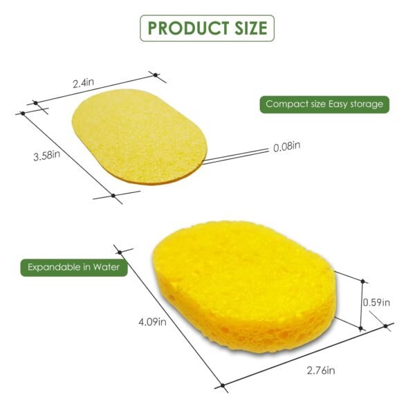 Biobased Face Cleansing Pads Facial Scrubber Sponges for Women&Men Exfoliation,Lint Free Reusable Daily Face Wipes Skincare Tools for Multi-Purpose - Image 4