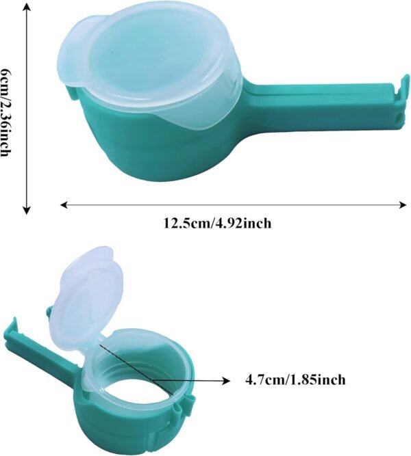 4 Pcs Bag Clip with Pour Spout, Plastic Food Storage Clips, Sealing and Pour Bag Clips for Food Storage and Organization (Mixed Color) - Image 3
