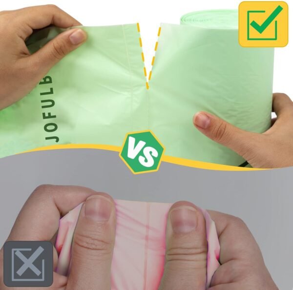 Biodegradable,Recyclable,Compostable Trash Bags,13 Gallon,100 Count,Used For Kitchen yard,Heavy Duty Unscented,1.2 Mils,60 Liter,Tall Kitchen Food Scrap Waste Bags,Strong Thicken Rubbish Waste Strong - Image 3