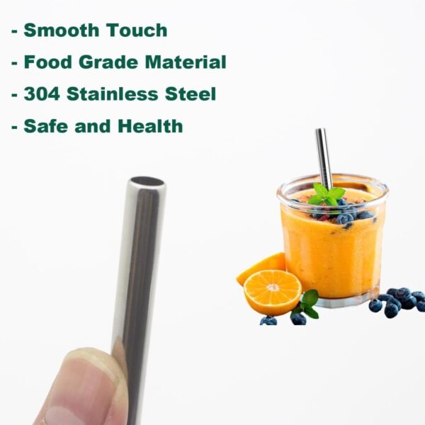 12 Pack 4.7 Inch Extra Short Metal Cocktails Straws, Reusable Stainless Steel Smoothie Drinking Straws with Cleaning Brush for Coffee Mugs, Small Glasses or Cups - Image 3