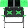 SQUEEZE master Large Dual Chamber Compost Bin Tumbler Outdoor Garden- Easy Rotating- Sturdy Steel Frame-Fast Composting (Green, 2 × 18.5 Gallon)