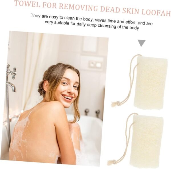 3pcs Loofah Cleaning Sponge Natural Dish Sponge Cleaning Scrubber Natural Sea Sponge Organic Luffa Esponjas para El Cuerpo Natural Loofa Sponges Exfoliating Body Scrubber Beige - Image 4