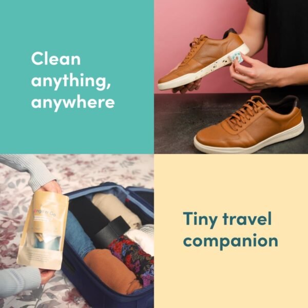 Sponge n' Go: 20-Pack Mini Travel Dish Soap & Sponges | Biodegradable, Soap-Infused, Single-Use Cellulose Compressed Sponges | Your On-The-Go Cleaning Companion for Trips, Camps, Work - Image 3