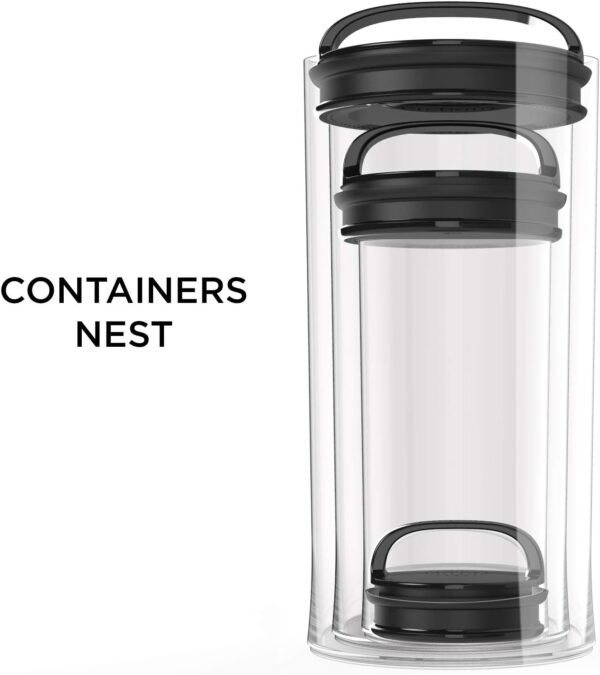 Prepara Evak Compact Glass Food Storage, 24 Ounce, Black - Image 7