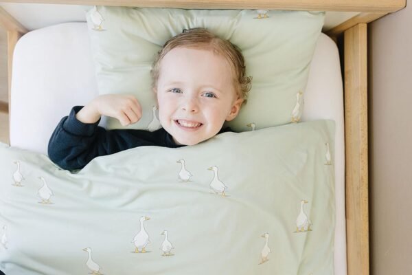 Organic Cotton Toddler Pillowcase, Set of 2, Soft and Breathable 100% Organic Cotton Travel Pillow Case Cover, Goose