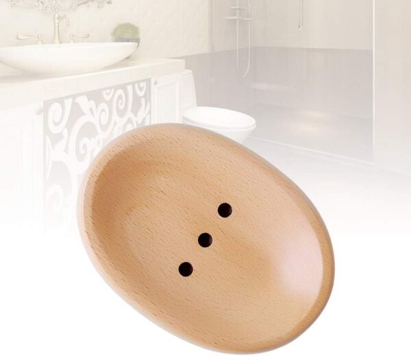 Cabilock Oval Shaped Soap Dish Soap Holder Round Soap Dish Soap Dish Drainer Holder - Image 2