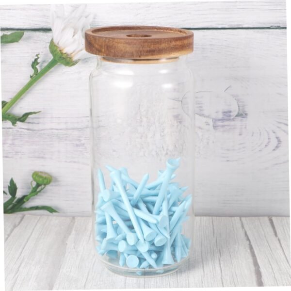 MAGICLULU Candy Jar Cookie Ball Mason Jar Lids Bar Bread Food Storage Containers with Lids Label Airtight Bell Jar Condiment Food Storage Jar Snack Container Mason Jars with Lids - Image 2