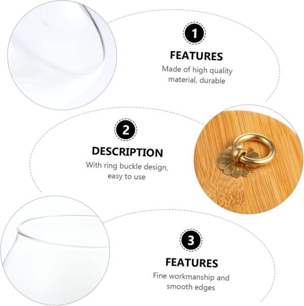 1pc Glass Storage Jar Snacks Storage Tank Airtight Coffee Container Kitchen Storage Jars Snack Containers Kitchen Storage Containers Coffee Tea Storage Tin Rice Jar Candy Jar Wood - Image 9