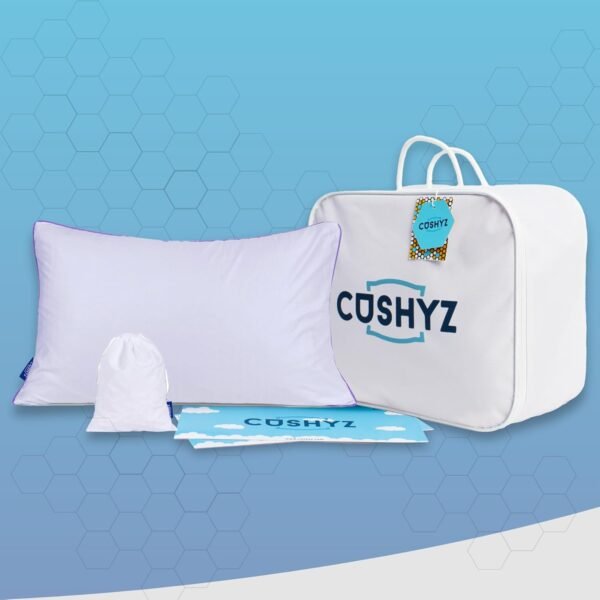 Premium Organic 100% Natural Talalay Latex Pillow - Adjustable Loft | Innovative Hex Grid Honeycomb Pattern Cover | Perfect Neck & Shoulder Support | for Back, Side, & Stomach Sleepers