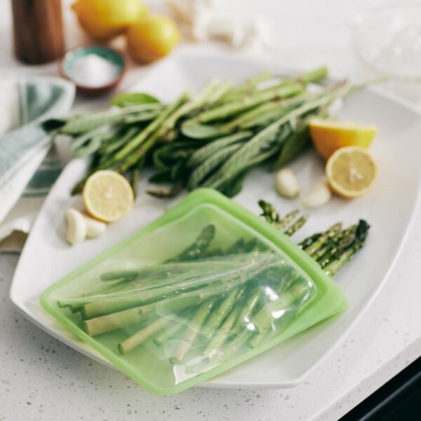 Stasher Premium Silicone Reusable Food Storage Quart Bag, Clear | Microwave, Sous Vide, Dishwasher, Oven and Freezer Safe | BPA Free, Leak-free, Eco-friendly, 64 Oz - Image 8