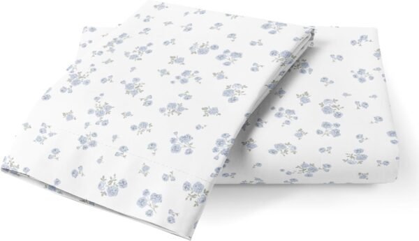 Makemake Organics Organic Toddler Pillowcase (Set of 2) GOTS Certified Organic Cotton Pillowcase - Ultra Soft Breathable Fits 13x18 Boys Girls Neutral Unisex (14"x19", Mini Roses)