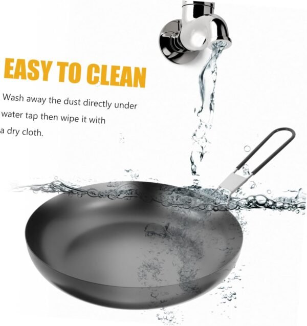 Camping Pan Wok Griddle Plate Camping Frying Pan Nonstick Cooker Grill Pan Frying Pans Curry Pan Titanium Frying Pan Camping Kettle Monkey Cooking Pans Baking Dishes Iron - Image 3