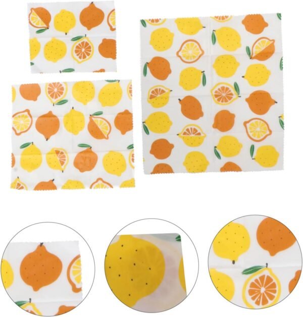 minkissy 3pcs Beeswax Paper Beewax Wraps Making Beeswax Wraps Beeswax Covers Cheese Beeswax Oil Proof Wax Paper Sandwich Paper Beewax Wrapping Wraps Fabric Food Household - Image 9