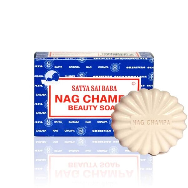 Satya Nag Champa: Sai Baba Natural Soap, Large, 150 g, 5 oz, 4 Piece - Image 2