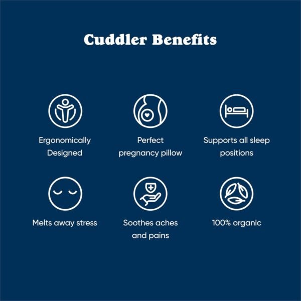 Bearaby Body Pillow - Full Body Pillows for Adults, Pregnancy Pillow - Made from Natural Rubber Foam and Organic Cotton - Image 5
