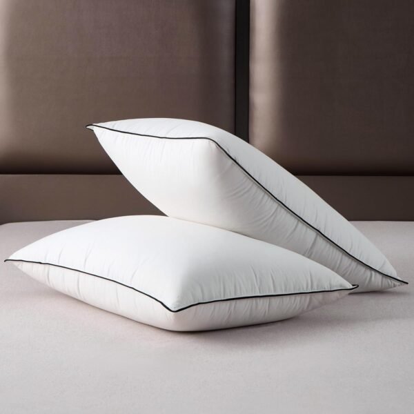Luxury White Goose Down Pillows Standard Size - 750+ Fill Power - 480 Thread Count 100% Cotton Shell - Soft and Support Down Bed Pillow for Back, Side, Stomach Sleepers -Pack of 1 (20 x 26”)