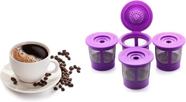 Reusable K Cups for Keurig K-Mini, K Mini Plus, K-Express and K Iced with Adapter by PureHQ - Keurig Mini Plus Refillable Kcups for Mini Keurig (3 Refillable Coffee Pods + Adapter) - Image 7