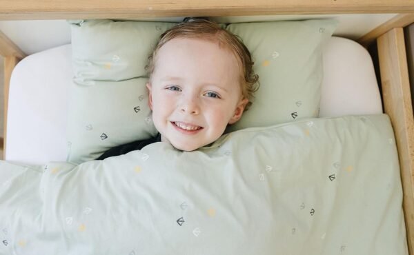 Organic Cotton Toddler Pillowcase, Set of 2, Soft and Breathable 100% Organic Cotton Travel Pillow Case Cover, Goose - Image 2