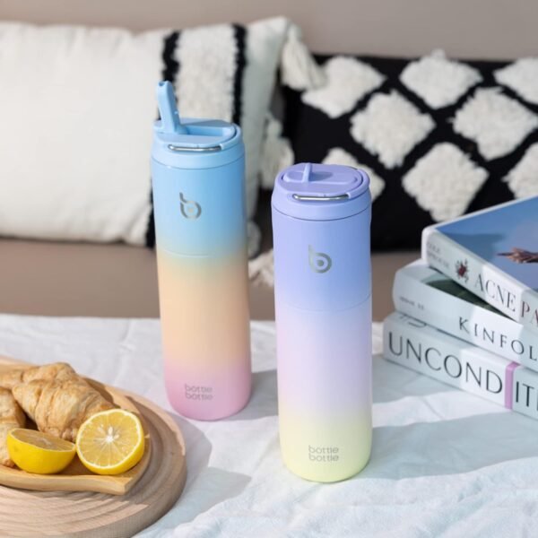 BOTTLE BOTTLE Insulated Water Bottle 24oz with Straw Lid and Handle for Sports Travel Gym Stainless Steel Water Bottles Double-Wall Vacuum Metal Thermos Bottles Leak Proof BPA-Free - Image 8