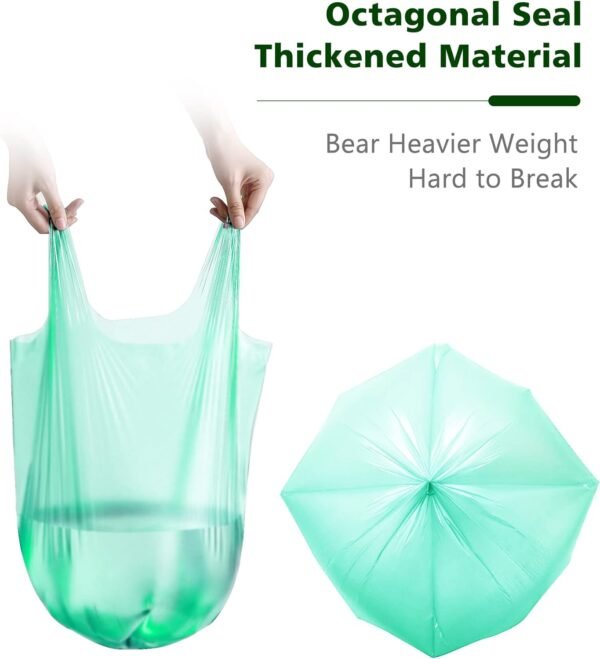 AYOTEE Biodegradable 4 Gallon Compostable Trash Bags, 140 Count, Unscented, 15-23 Liter Capacity, 4-6 Gallon Trash Bags, Suitable For Small Trash Cans, Liners - Image 4