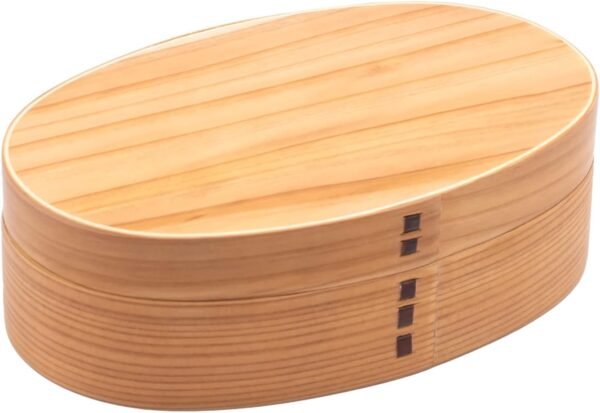Bentowappa A-52-273387 Wooden Lunch Box, Cedar Wood, Approx. 6.3 x 3.9 inches (16 x 10 cm), Lunch Box, Single Tier, Natural