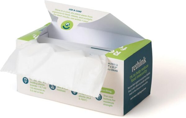 Compostable 4 Gallon Small Biodegradable Bin Liner – Extra Strong, Tear and Leak Resistant Trash Bags, 4 Gallon