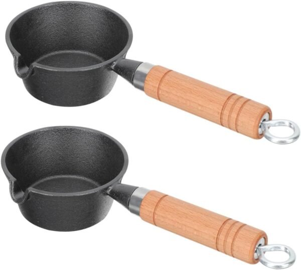 SECFOU 2pcs Small Grinders Milk Pan Induction Hob Large Double Boiler Pots and Pans Restaurant Thermal Soup Pot Boilers Big Pot Extra Large Size Pot Cookware Slow Cooker Wooden