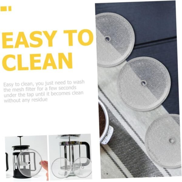 6pcs Coffee Machine Filter Coffee Filters Filters Coffee Concentrate Mesh Strainer Coffee Machine Strainer Mesh Reusable Coffee Filter Stainless Steel Coffee Filter - Image 4