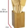 Oceanstar Bamboo Cooking Utensil Set, 12 Inch, Natural - Image 5