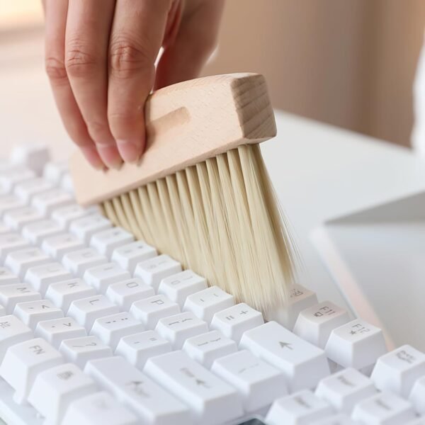 Mini Dustpan and Brush Set, Small Beechwood Broom and Dust Pan Set, Portable Cleaning Brush and Dustpan Combo with Natural Sisal - Image 5