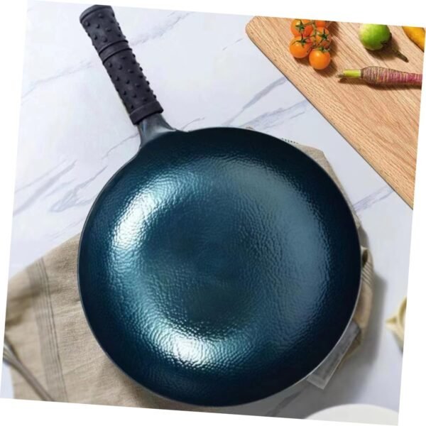 BESTOYARD Induction Stove Wok Frying Griddle Portable Cooker Basket Pot Rice Cooker Steel Wok Deep Wok Kitchen Hob Double Pan Stir Skillet Saute Splatter Cookware Barrymore Appliances Iron - Image 2