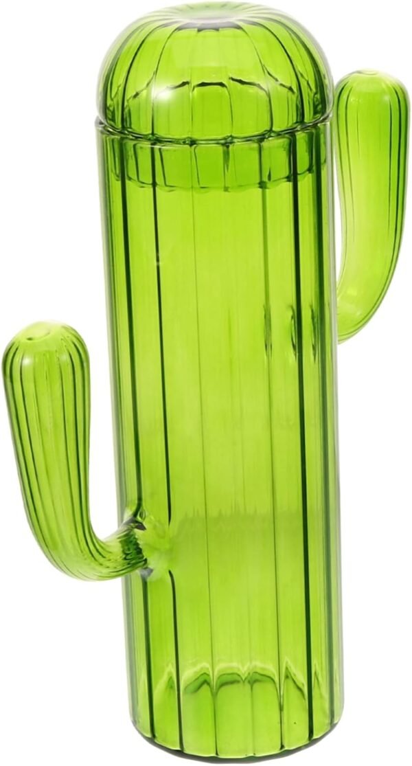 Cactus Storage Jar Jam Jars with Lids Labels Coffee Beans Trinket Storage Container Candy Jar Cactus Shaped Container with Lid Flask Large Jars with Lids Mug Glass Green - Image 7