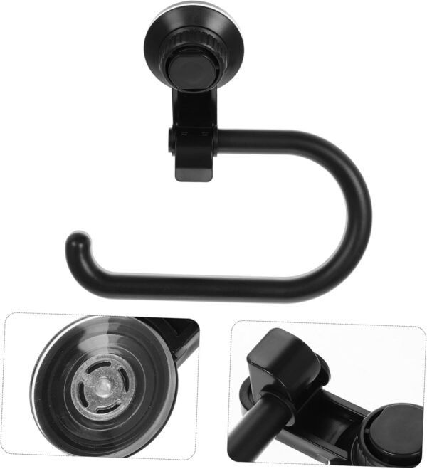 Abs Black Tissue Holder Bathroom Paper Towel Holder Suction Cups for Bathroom Phone Paper Holder - Image 9